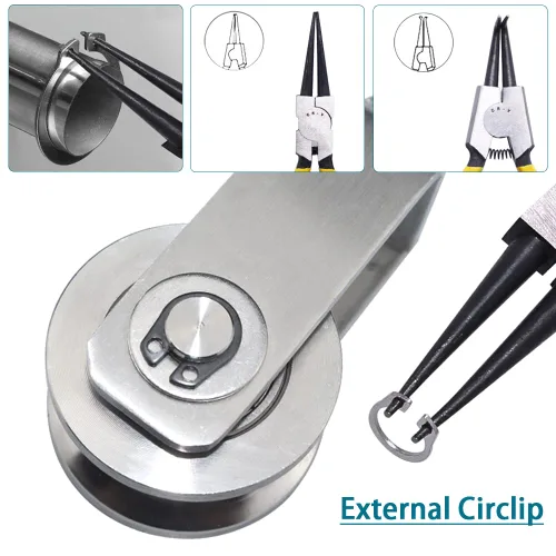 Miniatura 5 de Rueda de polea de cable giratoria de acero inoxidable, bloque de polea de rotación silenciosa, rueda de tracción para sistema de polea, elevación