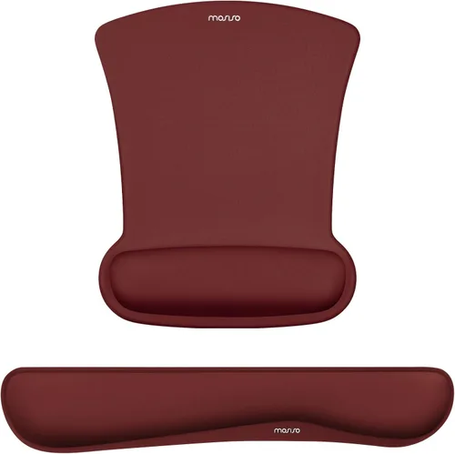 Miniatura 16 de MOSISO Juego de Reposamuñecas para Teclado y Mouse, Alfombrilla Ergonómica con Base Antideslizante para Alivio del Dolor en Casa/Oficina y Escritura
