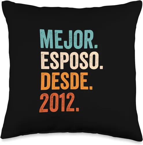 Regalos para 10 aniversario de boda 10 años Mejor Esposo Desde 2012 | 10º aniversario de boda 10 años, 16 x 16 pulgadas, multicolor