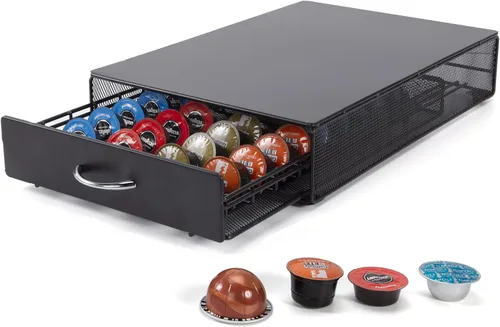 Cajón de almacenamiento para cápsulas de café compatible con Verismo, Nespreso Vertuoline, CBTL, Caffitaly, cápsulas azules Lavazza, soporte para
