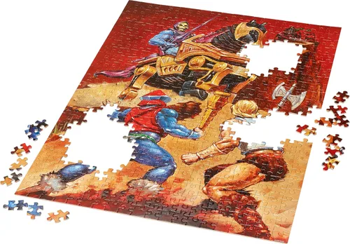 Miniatura 2 de Mattel Games Rompecabezas Mattel de Masters of the Universe con 500 piezas entrelazadas y mini-póster con He-Man y Skeletor, para coleccionistas