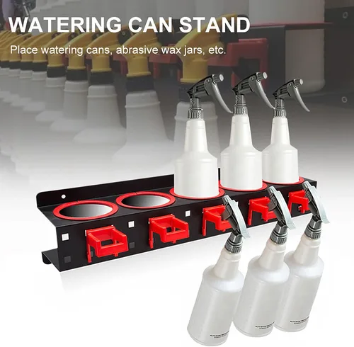 Miniatura 7 de Estante de Almacenamiento para Botellas de Spray con Soporte Abrasivo Extra, Barra de Colgar Montada en Pared, Accesorio de Exhibición para Coche
