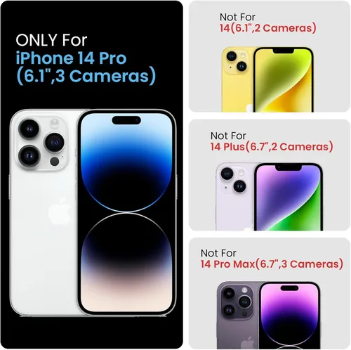 Miniatura 6 de FireNova Funda diseñada para iPhone 14 Pro, funda de silicona mejorada [protección de cámara], forro interior de microfibra suave antiarañazos, 6.1