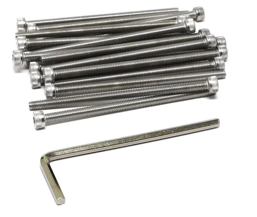 Miniatura 262 de iexcell 25 piezas M4 x 60/65/70/75/3.150 in paso de rosca 0.028 in acero inoxidable 304 cabeza hexagonal Tornillos Tornillos surtido Kit