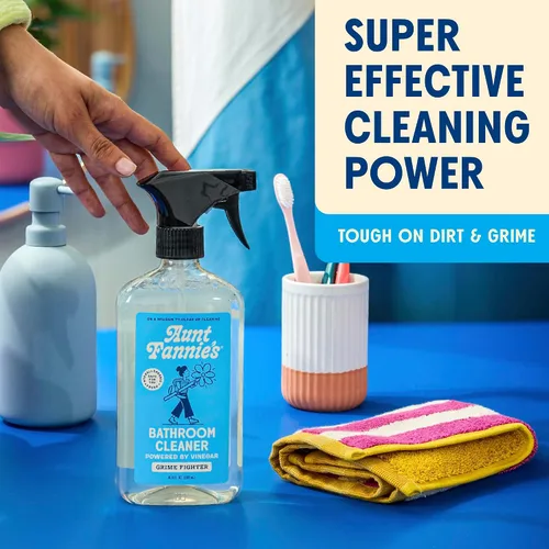 Miniatura 2 de Aunt Fannie's Limpiador de baño multiusos en espray de vinagre para ducha, bañera, inodoro, azulejos, fregadero y accesorios, 16.9 onzas