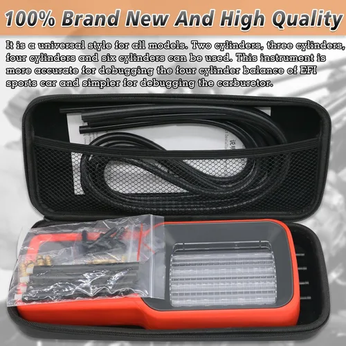 Miniatura 6 de Sincronizador universal de carburador de 4 cilindros para motocicleta, indicador de balanceo de carburador, compatible con 3 cilindros y 2 cilindros