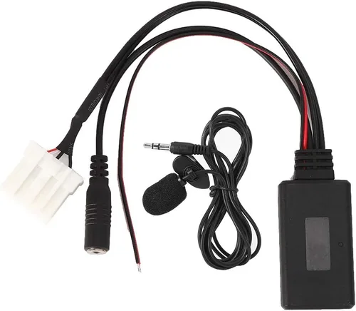 Miniatura 2 de KIMISS Adaptador de coche Bluetooth 5.0 con micrófono, para Mazda 2 3 5 6 RX8, cable de entrada auxiliar para llamadas manos libres y transmisión