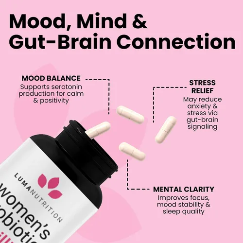 Miniatura 7 de Luma Nutrition Probióticos para mujeres con prebióticos – 50 mil millones de UFC por porción – Formulados para apoyo digestivo, inmunológico