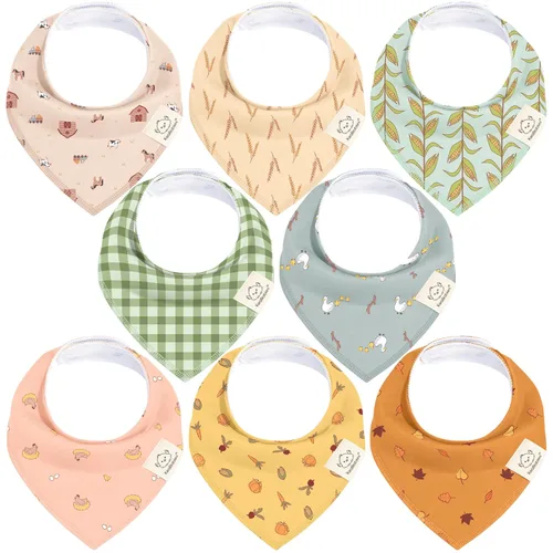 Miniatura 43 de KeaBabies - Juego de 8 baberos tipo bandana para bebés, niñas y niños - Baberos de algodón orgánico para babeo y dentición para recién nacidos