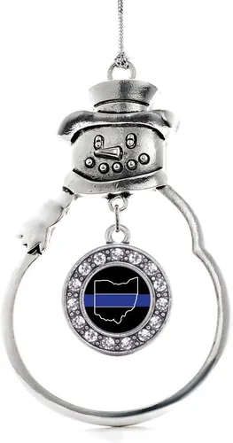 Miniatura 33 de Inspired Silver - Roller Queen - Adorno de Navidad plateado - Adorno circular para árbol de Navidad con circonita cúbica - Decoración colgante