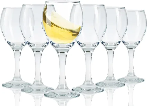 Limoncello - Vasos de chupito con tallo, vasos cordiales para vino de Oporto de 3 onzas (juego de 6) (6, 4.5 onzas)
