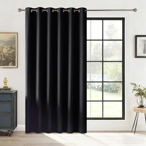 Miniatura 106 de RYB HOME - Cortinas extra largas con bloqueo de luz, persianas opacas insonorizadas para privacidad para cine en casa, oficina, fondo de patio, sala