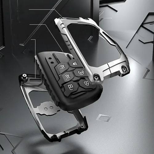 Miniatura 3 de Mecha Funda de Llavero de Control Remoto de Automóvil de Servicio Pesado Llavero se Ajusta para Chevy Tahoe Suburban GMC Yukon Denali Silverado