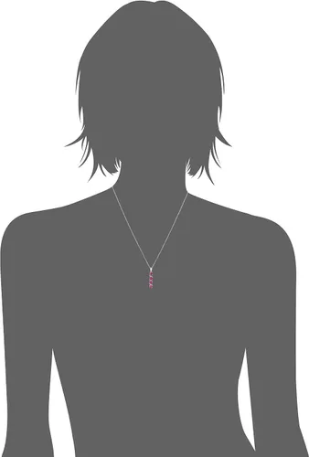 Miniatura 2 de Tienda Collection Sterling Silver Four Stone Pendant Necklace, 18