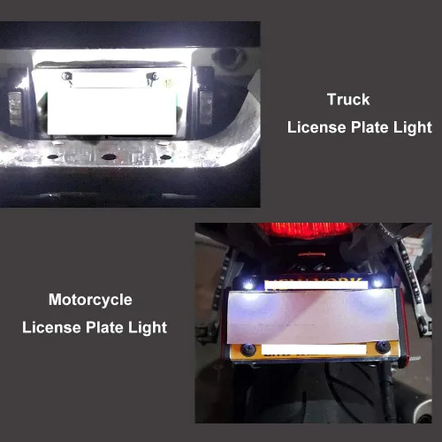 Miniatura 7 de Luz para matrícula, tornillo de matrícula, LED, superbrillante 12 V, impermeable, bombilla LED para placa de matrícula, para motocicleta, camión