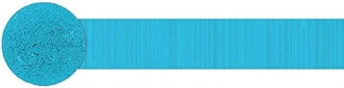 Miniatura 2 de Rollo de papel crepé azul caribeño, 81 pies (1 unidad), ideal para impresionantes manualidades, decoración de fiestas y más Azul Carribbean