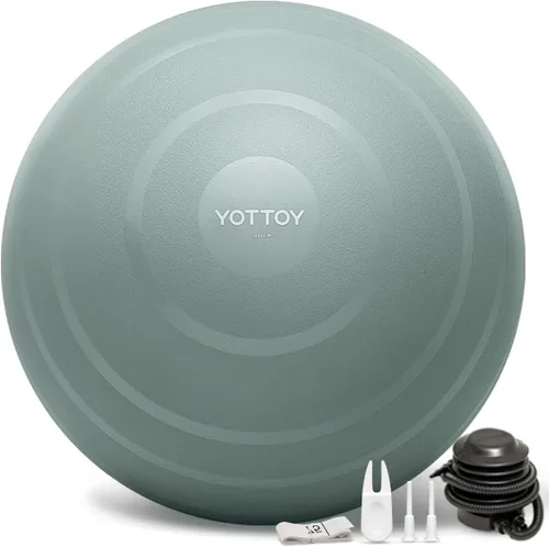 Miniatura 10 de YOTTOY - Pelota de ejercicio antiestallido para entrenamiento, yoga y embarazo, extragruesa para terapia física y fitness