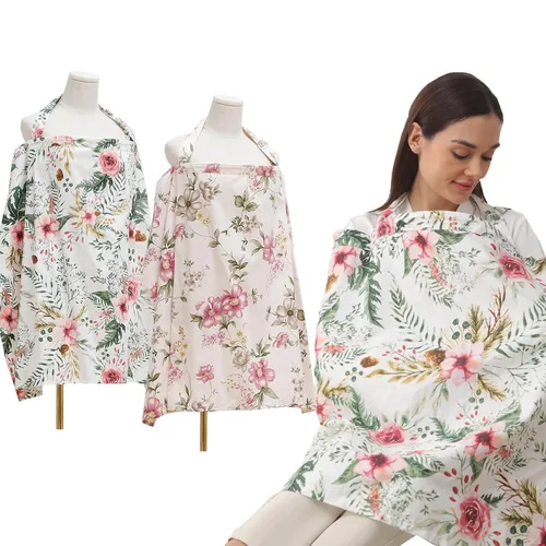 Miniatura 9 de Insular Funda de lactancia para lactancia materna, funda de alimentación infantil, delantal de algodón transpirable para privacidad, begonia rosa