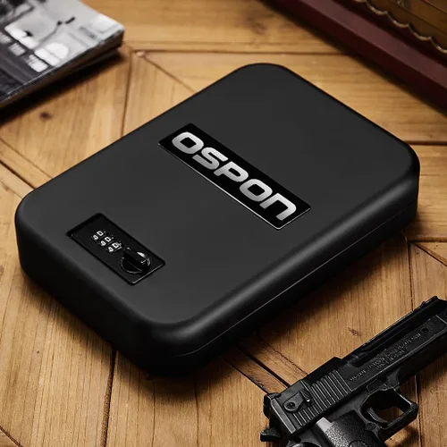 Caja de seguridad portátil para armas con cerradura de combinación, pequeña caja fuerte oculta para pistola para mesita de noche de coche, caja de