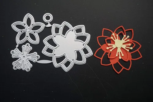 Miniatura 5 de Troqueles de corte de girasol de metal A + una flor estereoscópica 3D troquelada plantillas en relieve molde para tarjetas DIY álbum de recortes