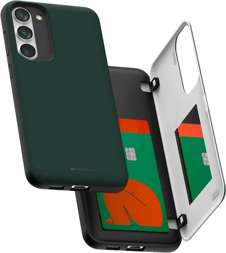 Miniatura 24 de GOOSPERY Funda tipo cartera para Samsung Galaxy S22 Ultra, [tarjetero] parachoques magnético de puerta con cierre automático, cubierta protectora