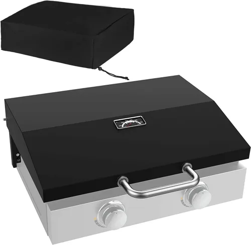 Miniatura 11 de 2026 Tapa mejorada para parrilla Blackstone de 28 pulgadas, cubierta dura con bisagras BBQ Future con termómetro y bisagra reforzada compatible