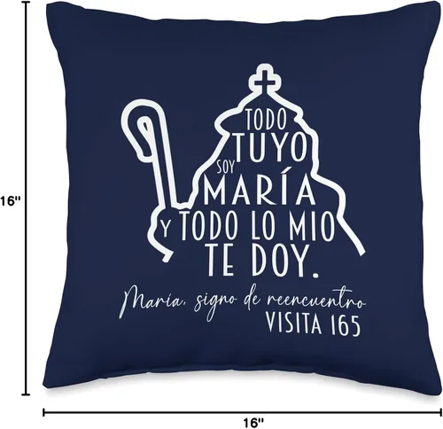 Miniatura 4 de Virgen Divina Pastora Venezuela Gift Store Virgen Divina Pastora Barquisimeto Venezuela María Madre, cojín de 16 x 16 pulgadas, multicolor
