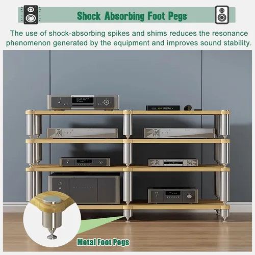 Miniatura 4 de Mesa consola moderna para TV de 55 pulgadas con soporte de almacenamiento extra grande, elegante gabinete de CD estéreo para dormitorio o sala