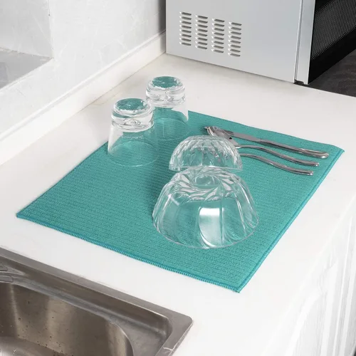 Miniatura 4 de Tapete de microfibra absorbente y reversible para secado de platos, para cocina, 18 x 24 pulgadas