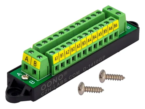 Miniatura 15 de OONO Módulo de distribución de bloque de terminales de posición 2x12 de 16 amperios para CA DC