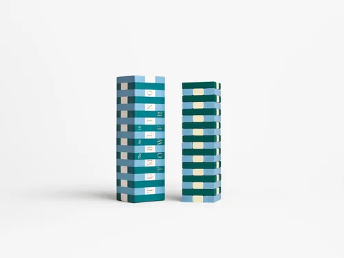 Miniatura 3 de PrintWorks Play – Torre de rodar, elegante juego de apilamiento de bloques de madera para adultos en diseño decorativo listo para exhibir