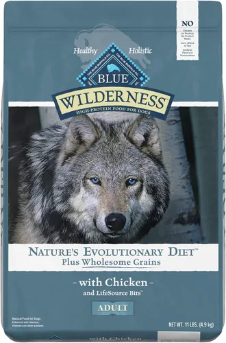 Miniatura 12 de Blue Buffalo Wilderness - Alimento seco natural con alto contenido proteínico y cereales saludables para perros adultos, pato, bolsa de 4.5 libras