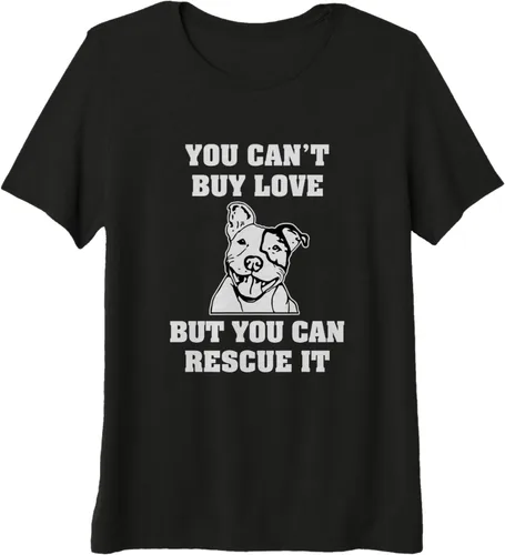 Miniatura 5 de No puedes comprar amor pero se puede rescate Pitbull playera, hombre S, Negro