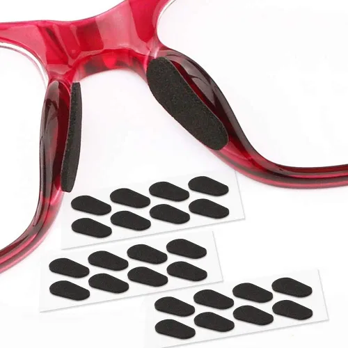 Almohadillas de espuma suave para la nariz, autoadhesivas, antideslizantes, almohadillas de nariz finas para anteojos, lentes de sol, 12 pares,