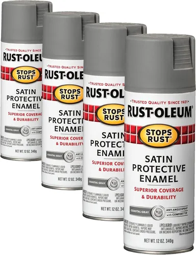 Miniatura 64 de Rust-Oleum 7732830 Stops Rust Pintura en Aerosol, 12 oz, Verde Cazador Satinado