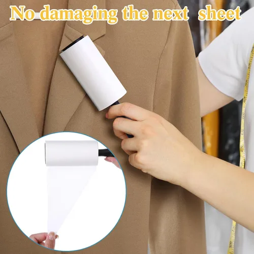 Miniatura 5 de FoldTier 2700 hojas de rodillos de pelusa para pelo de mascotas, extra pegajoso, portátil, removedor de pelusas con 10 asas, 30 recambios, removedor