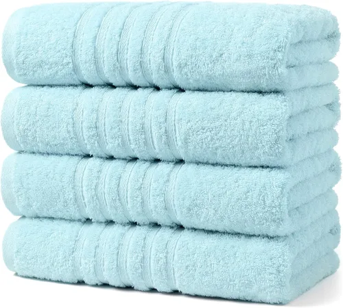 Miniatura 21 de Aibaser Toallas de mano - 16x30 pulgadas - Toallas de mano ligeras y altamente absorbentes para baño, viaje, gimnasio, ducha y spa (Azul)