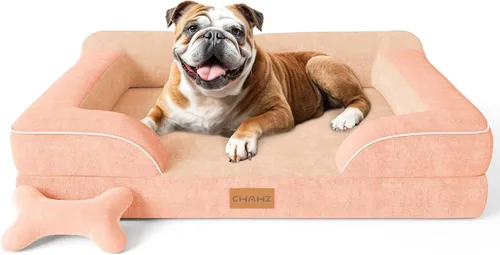 Miniatura 26 de CWAWZ Cama ortopédica para perros extra grandes, cama ortopédica para perros con espuma viscoelástica de gel refrescante, cama impermeable para Negro