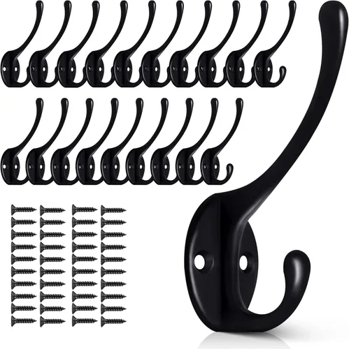 Miniatura 8 de Ganchos de pared para colgar, paquete de 15 ganchos resistentes de metal para abrigos, para sala de estar, baño, cocina, dormitorio para toalla