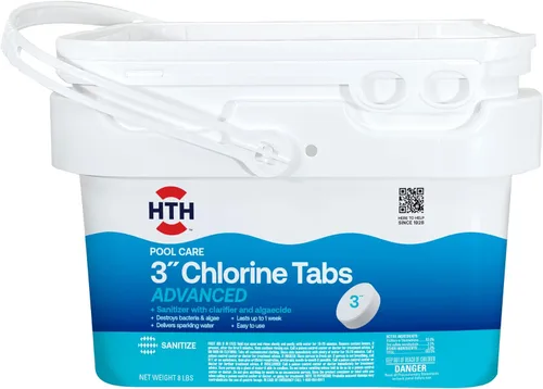 Miniatura 9 de HTH 42055 Pool Care - Tabletas de cloro avanzadas de 3 pulgadas, desinfectante de piscina con clarificador y algicida, destruye bacterias y algas