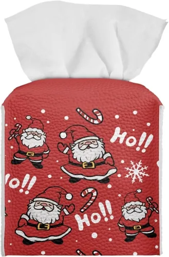 Miniatura 33 de Lindas decoraciones de ajolote con estampado de animales, caja de pañuelos de cuero, soporte de Navidad, organizador de papel de seda impermeable