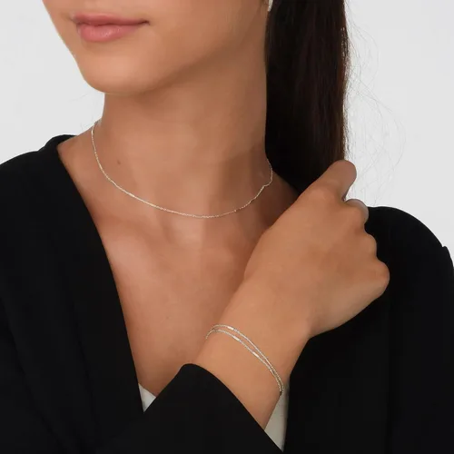 Miniatura 3 de Annika Bella Gargantilla de cadena para mujer, gargantilla de plata de ley 925, longitud de 13 a 16 pulgadas, collares cortos para adolescentes