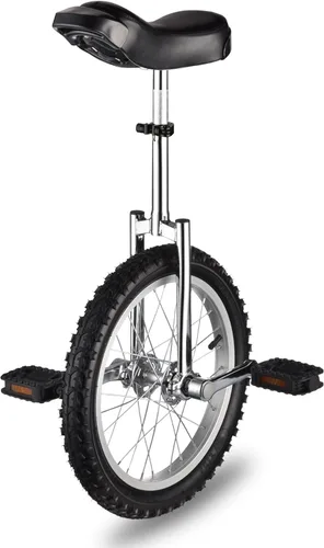 Miniatura 16 de ZeHuoGe 16" Unicycle Excelente Manganeso Marco de Acero de Manganeso Protección Mute Cojinete de EE.UU. Entrega plateado