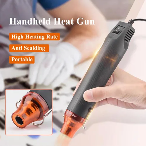 Miniatura 2 de Mini pistola de calor portátil de 300 W, pistola de calor de mano de doble temperatura para eliminar vasos epoxi, pintura de burbujas de aire
