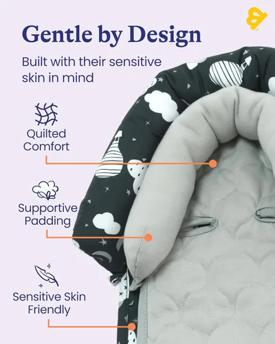Miniatura 5 de GoldBug - Soporte para la cabeza de asiento de coche 2 en 1 para bebés y niños pequeños, globos
