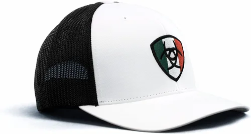Miniatura 2 de ARIAT Gorra blanca con logotipo Flexfit Shield para hombre