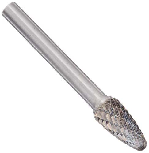 Miniatura 39 de Drill America SA-1 Rebaba de carburo/lima giratoria cilíndrica de doble corte para amoladora de troquel de 1/4" de diámetro x 5/8" de longitud