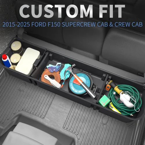 Miniatura 2 de oEdRo Almacenamiento debajo del asiento apto para Ford F-150 F150 SuperCrew/Crew Cab 2015-2025, F-250/F-350/F-450/F-550 Super Duty 2017-2024