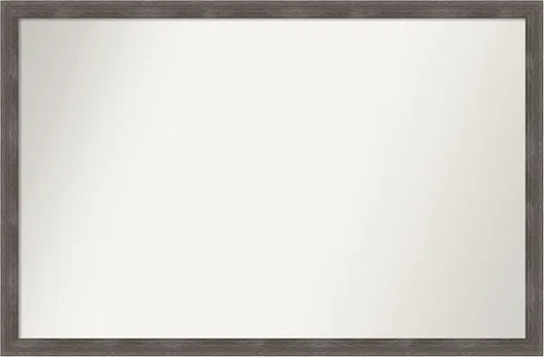 Miniatura 291 de Amanti Art Espejo personalizado, espejo de baño gris plomo a rayas, espejo de pared o espejo de tocador de baño sobre el fregadero
