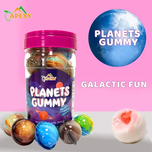 Miniatura 3 de Apexy Mixed Planets - Dulces Gomosos con Centro Líquido Afrutado Sin Grasa, Divertidos y Deliciosos Dulces Temáticos del Espacio Ideales
